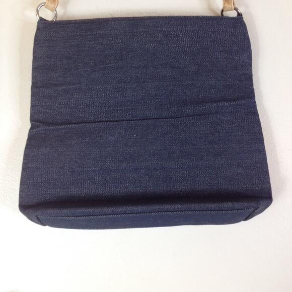 Victoria Secret Striped Denim Purse Handbag23wsa - Picture 7 of 8